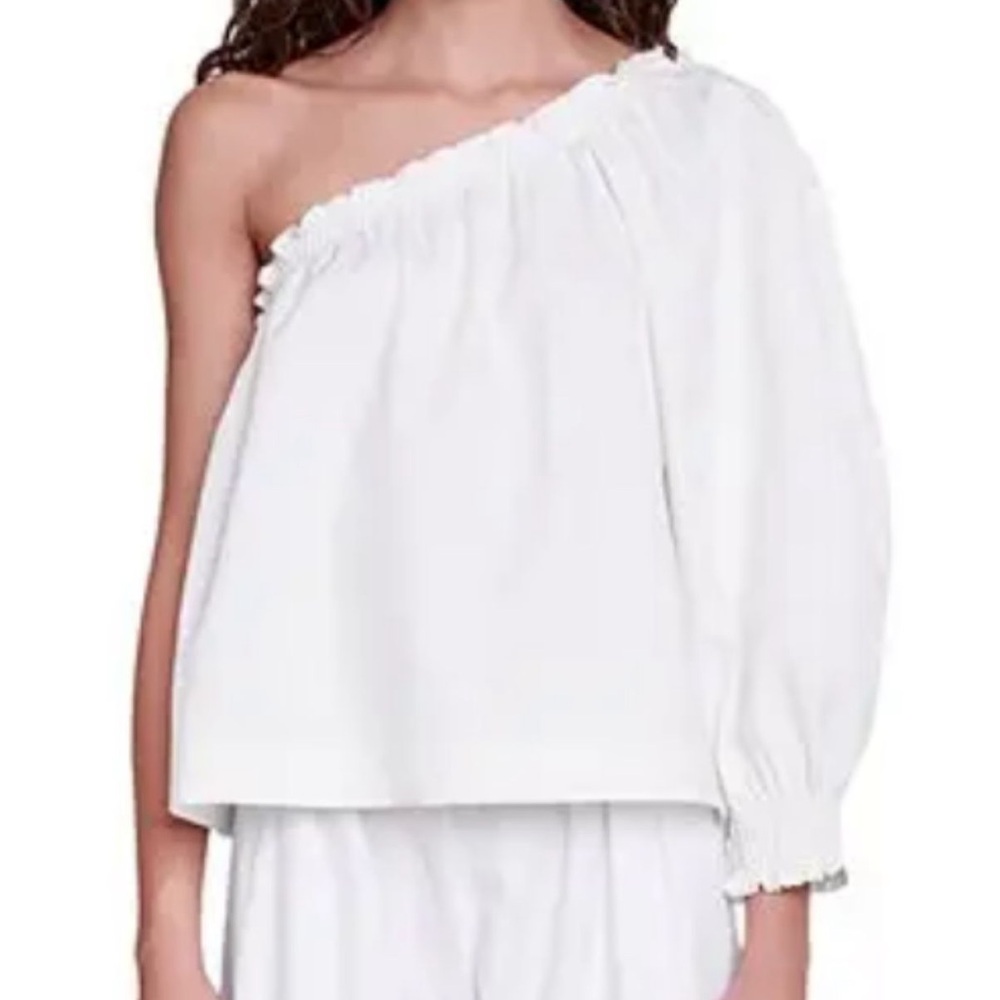 Maje NWT One shoulder White top